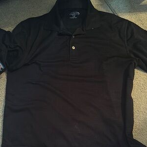 Lands' End Black Polo Shirt Classic Design